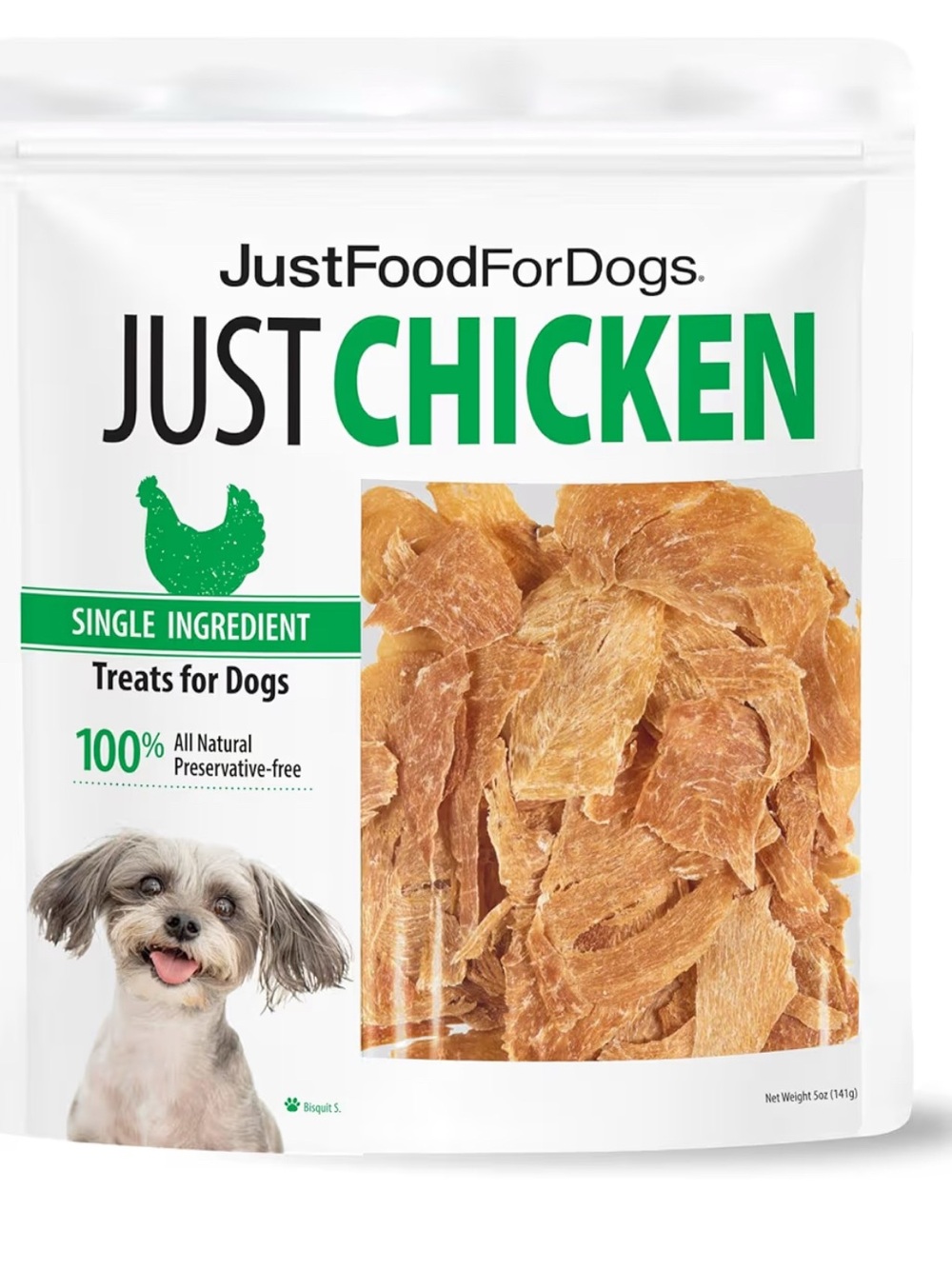 Just Chicken Single-Ingredient Chicken Dog Treats - Natural